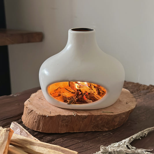 "Early Winter" Ceramic Aromatherapy Fireplace