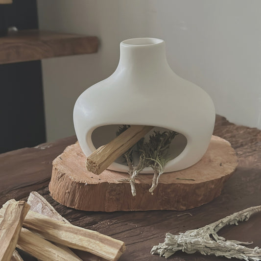 "Early Winter" Ceramic Aromatherapy Fireplace