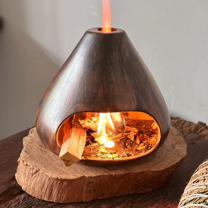 "Kiln Wood" Ceramic Aromatherapy Fireplace