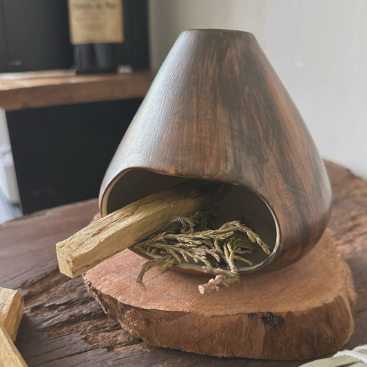 "Kiln Wood" Ceramic Aromatherapy Fireplace